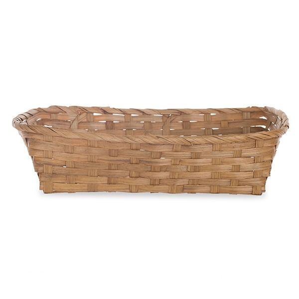 12-Pack 12" Rectangular Bamboo Utility Baskets