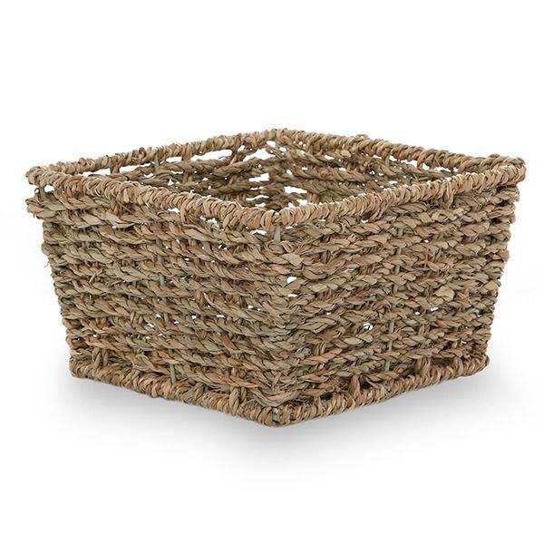 Michaela Collection: 12-Pack 6" Small Sea Grass Square Utility Basket