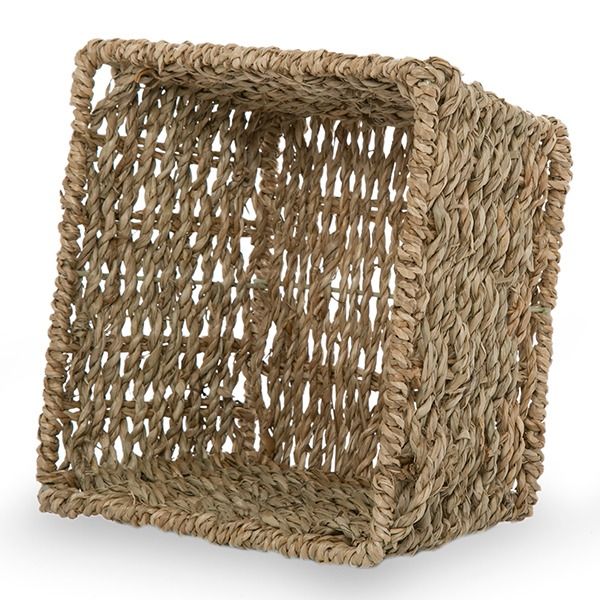 Michaela Collection: 12-Pack 6" Small Sea Grass Square Utility Basket
