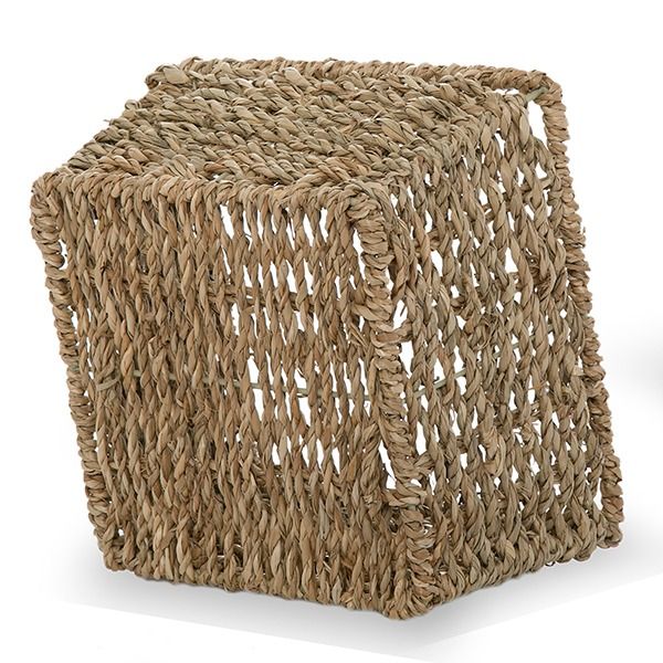 Michaela Collection: 12-Pack 6" Small Sea Grass Square Utility Basket
