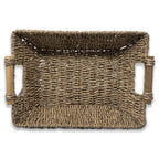Kalani Collection: 12-Pack 14" Medium Tall Sea Grass Basket with Bamboo Handles