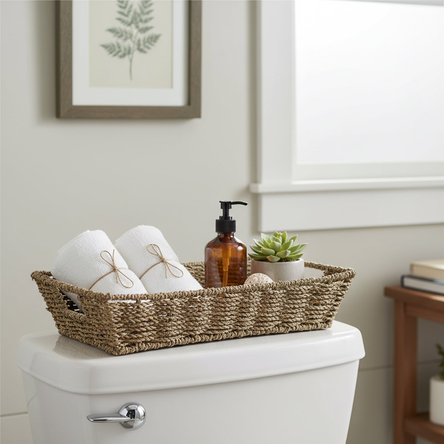 Michaela Collection: 12-Pack 13" Rectangular Sea Grass Flat Tray Basket with Handles