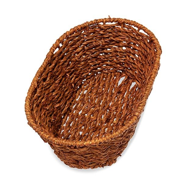 Michaela Collection: 12-Pack 9" Oval Rust Stain Seagrass Tray Baskets
