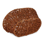 Michaela Collection: 12-Pack 9" Oval Rust Stain Seagrass Tray Baskets