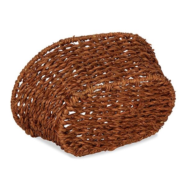 Michaela Collection: 12-Pack 9" Oval Rust Stain Seagrass Tray Baskets