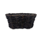 Michaela Collection: 12-Pack 9" Oval Dark Brown Seagrass Tray Baskets