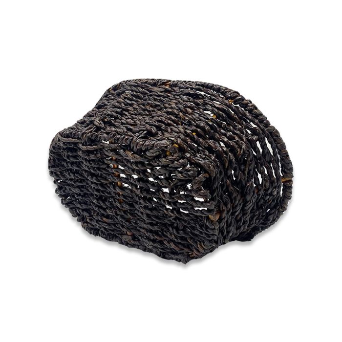 Michaela Collection: 12-Pack 9" Oval Dark Brown Seagrass Tray Baskets