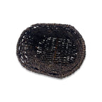 Michaela Collection: 12-Pack 9" Oval Dark Brown Seagrass Tray Baskets
