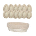 Artisan Collection: 12-Pack 9" Narrow Oblong Cotton Cloth Proofing Basket Liners (Basket Not Included)