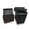 12-Pack 15" Roosevelt Black Faux Leather Document Trays
