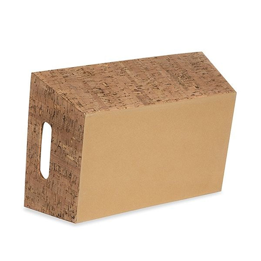12-Pack 15" Rectangular Natural Corkboard Utility Storage Baskets with Handles