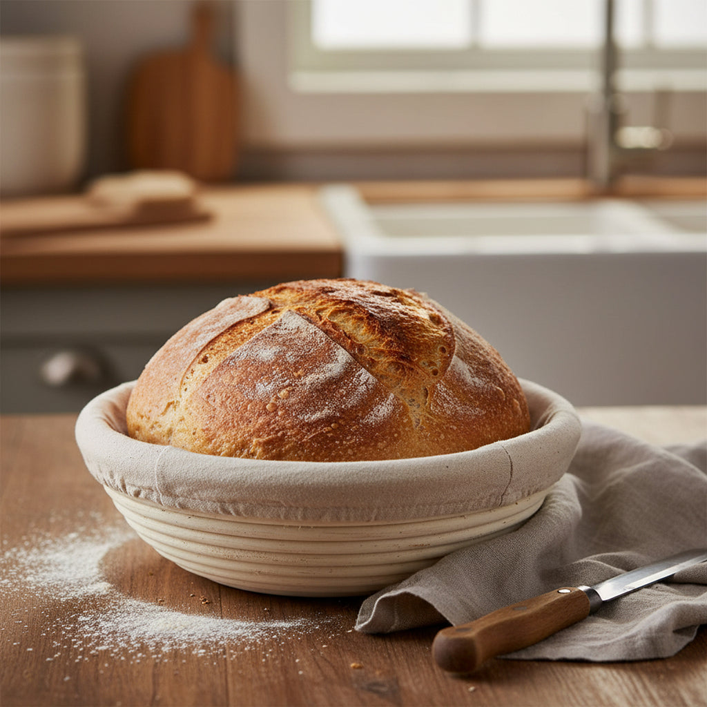 Artisan Collection: 12-Pack 10" Round Cotton Cloth Proofing Basket Liners (Basket Not Included)