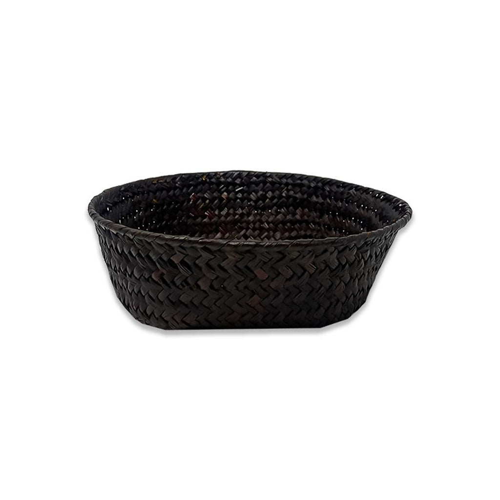 Alexa Collection: 12-Pack 6" Round Mahogany Tray Baskets