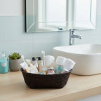 Alexa Collection: 12-Pack 6" Round Mahogany Tray Baskets