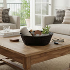 Alexa Collection: 12-Pack 6" Round Mahogany Tray Baskets
