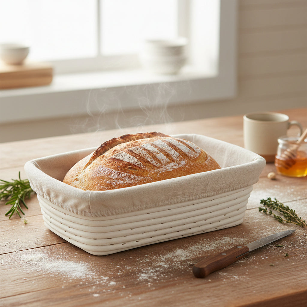Artisan Collection: 12-Pack 12" Rectangular Cotton Cloth Proofing Basket Liners (Basket Not Included)