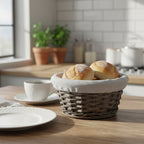 12-Pack 6" Round Utility Baskets with Cloth Liners