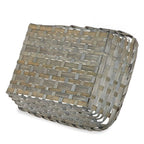 12-Pack 12" Rectangular Antique Grey Bamboo Utility Baskets