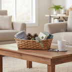 12-Pack 12" Rectangular Bamboo Utility Baskets