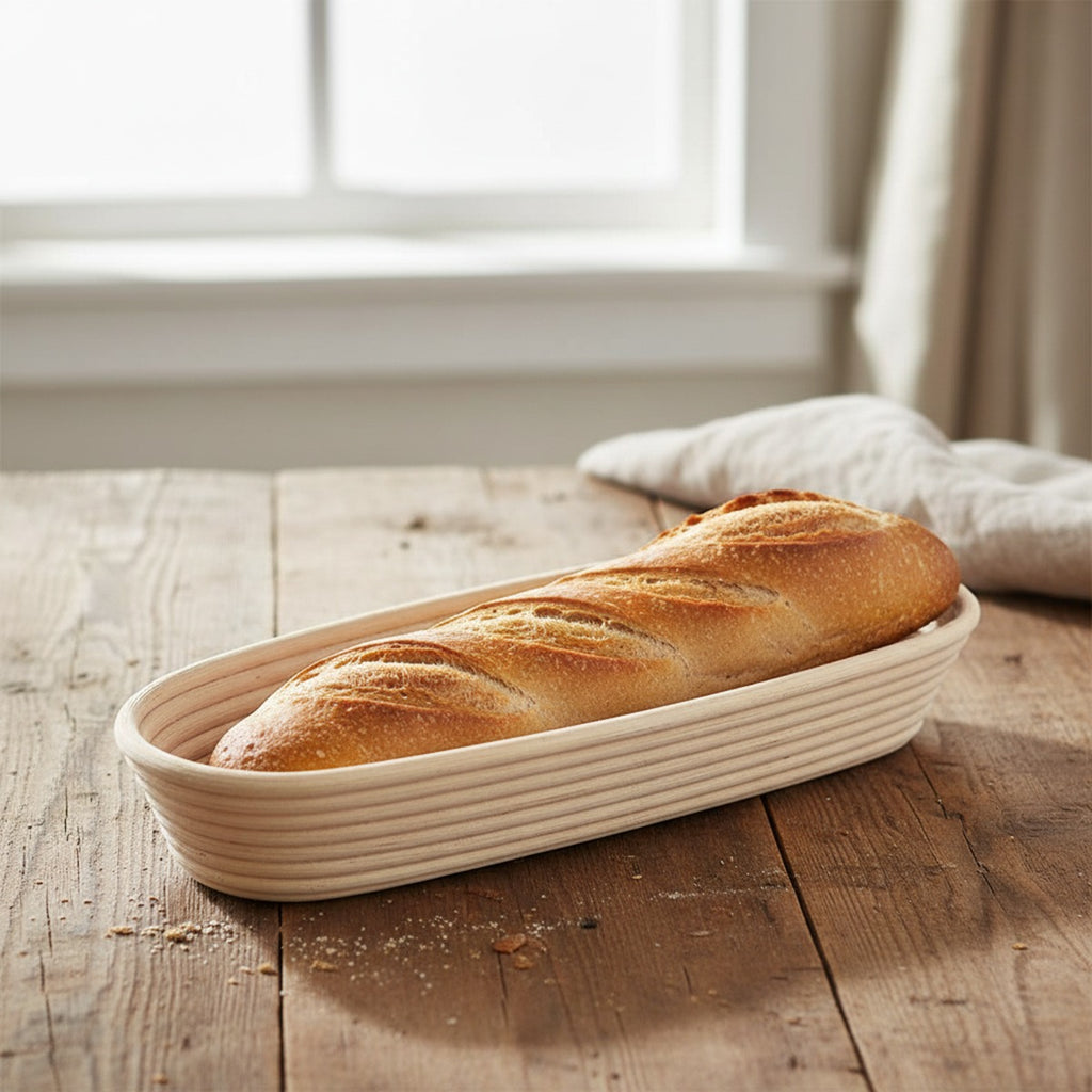Artisan Collection: 12-Pack 15" Slim Oblong Rattan Proofing Baskets