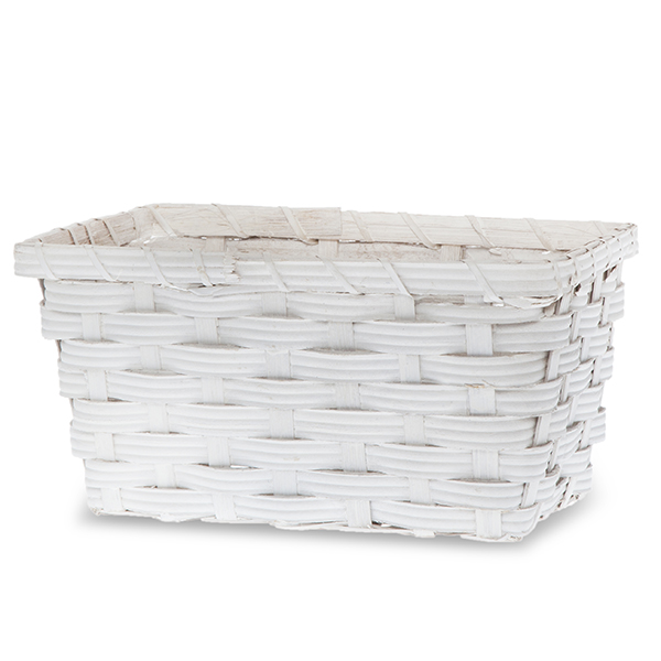 Woodchip Rect Utility Basket White - Small 9in