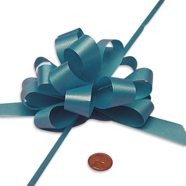 4 Inch Pull String Bow 50 COUNT ROLL Turquoise The Lucky Clover   44 47 75 Turquoise 