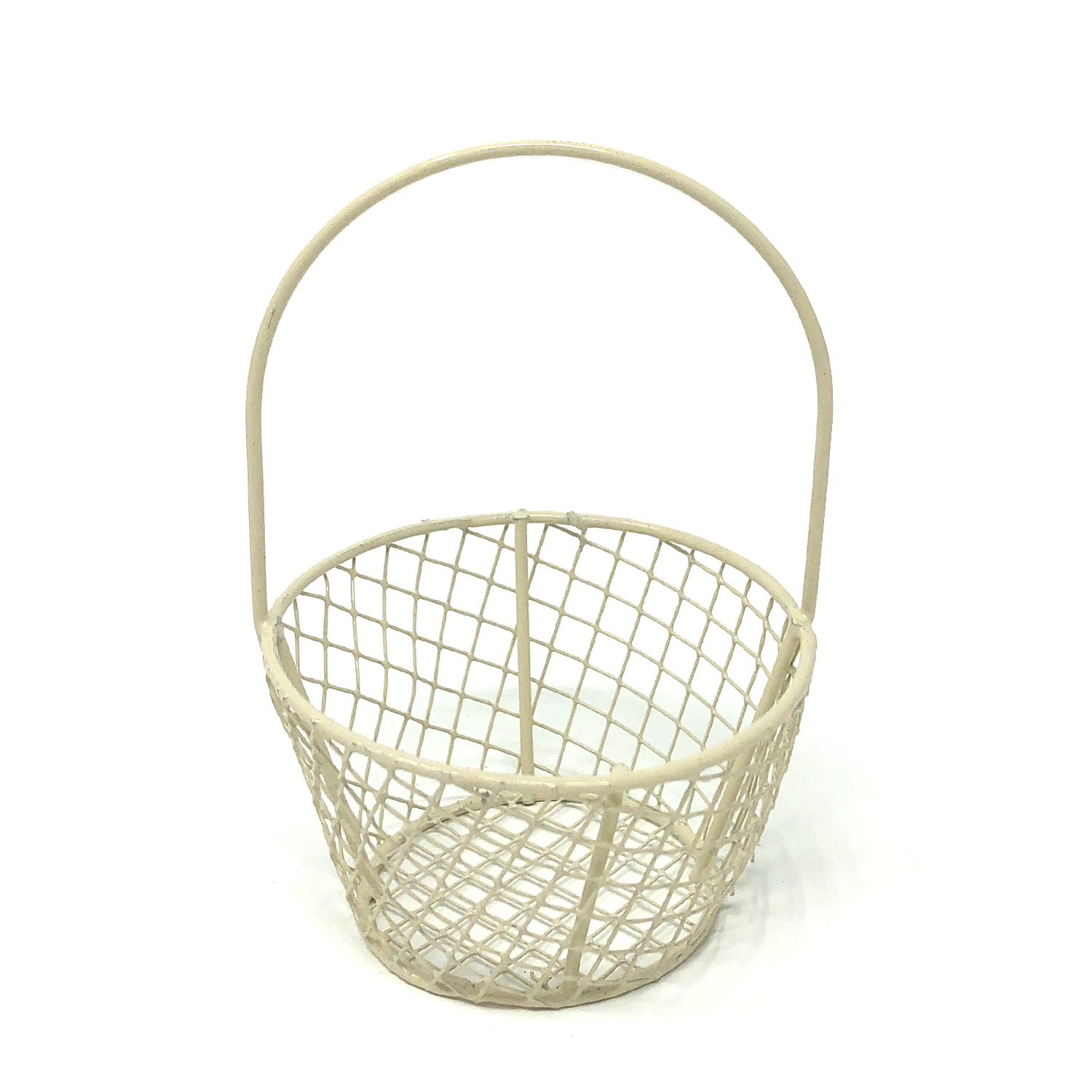Stella Mini Round Wire Basket - Off White The Lucky Clover Trading Co.