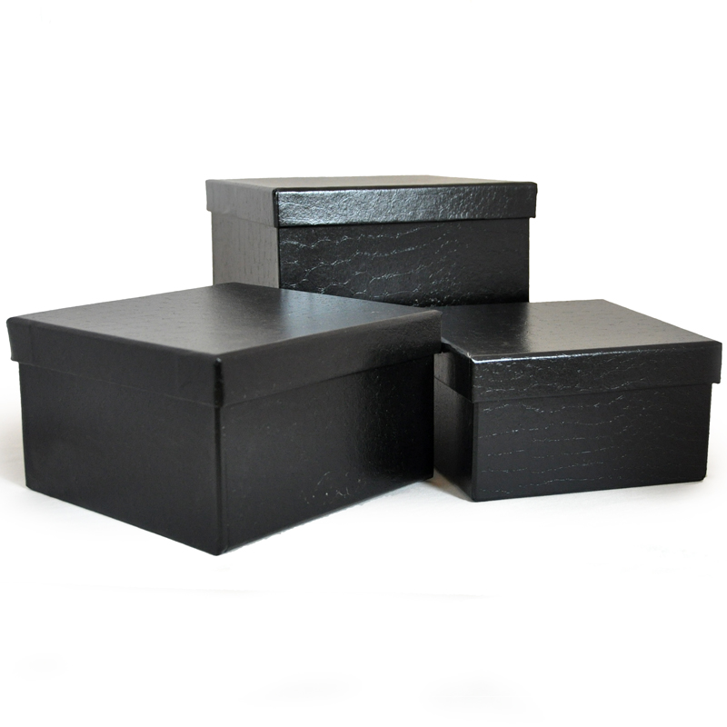 Square Gift Box with Lid Set of Three - Designer II The ...