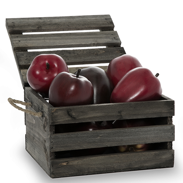 Wooden Storage Crate with Lid, Cherry Crates
