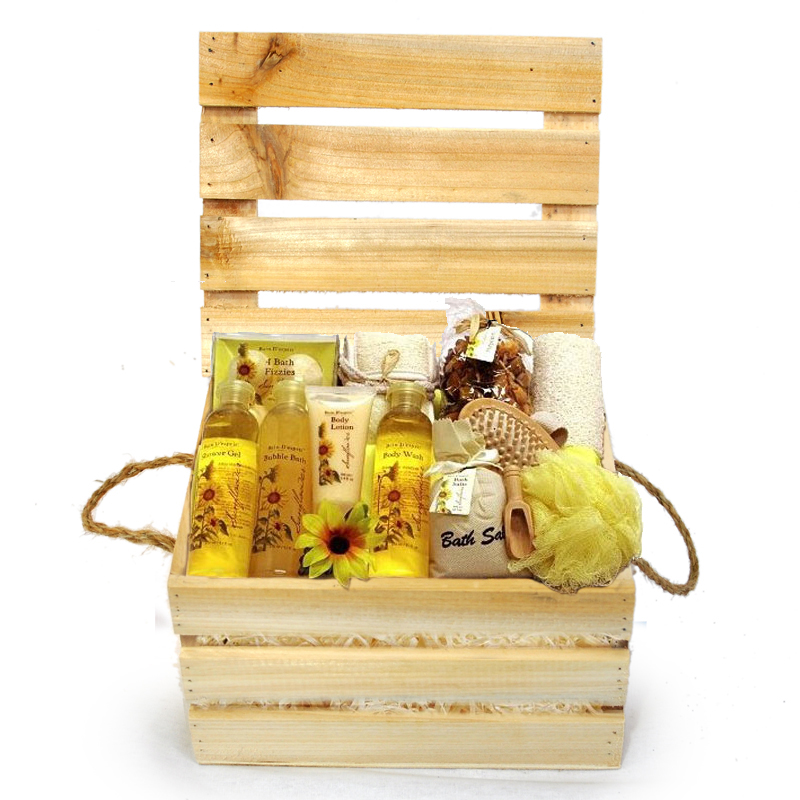 Gourmet Snacks in Wooden Crate - AC2005 | A Gift Inside