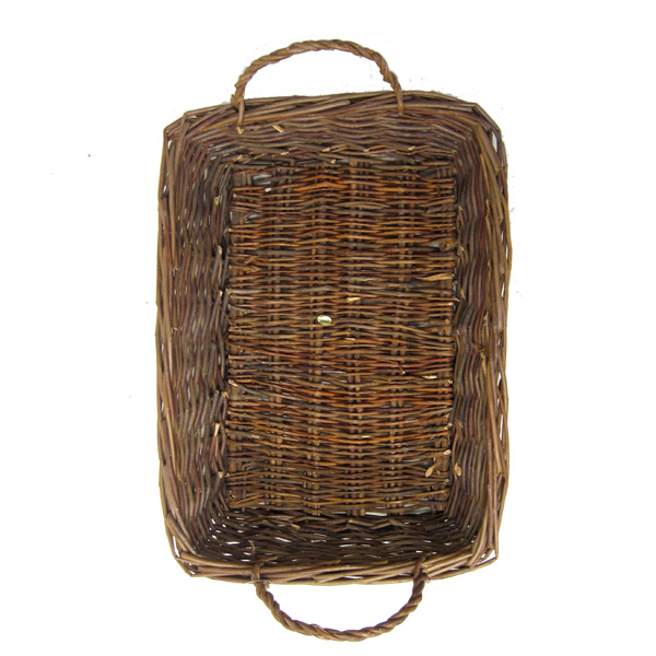 Red Willow Rectangular Tray Basket with Handles - Small ...