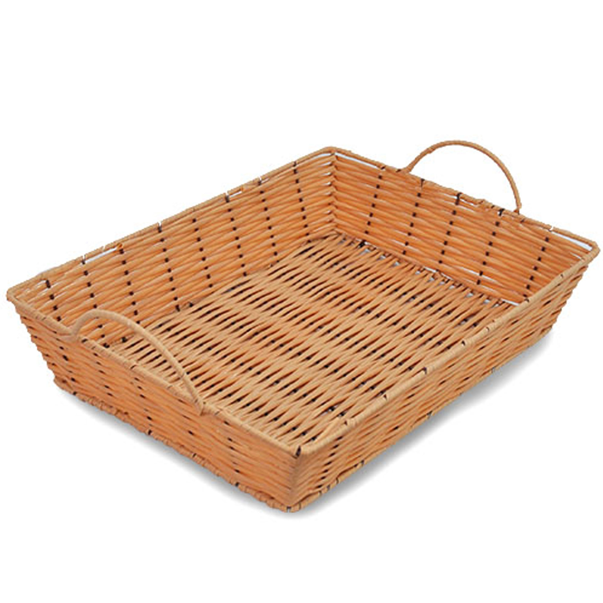 wicker tray with handles