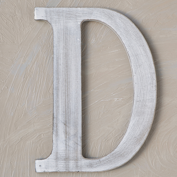 Wood Block Letter - Charcoal Grey 24in - D The Lucky Clover Trading Co.