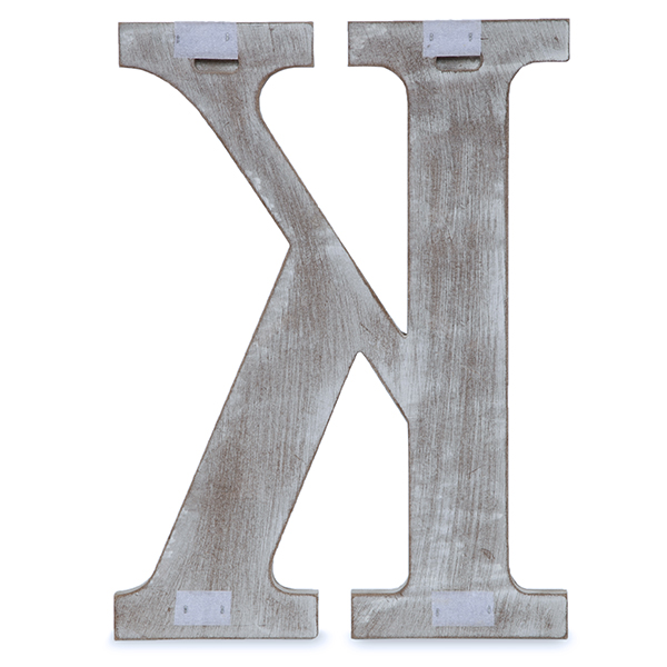 Wood Block Letter - Charcoal Grey 8in - K The Lucky Clover Trading Co.