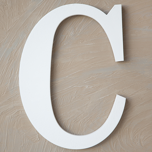 decorative wooden letter c