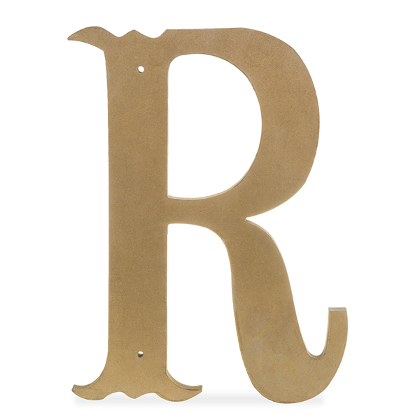 Wood Decorative Letter - Antique Gold 24in - R The Lucky Clover Trading Co.